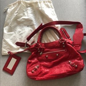 Balenciaga Town Bag in Red